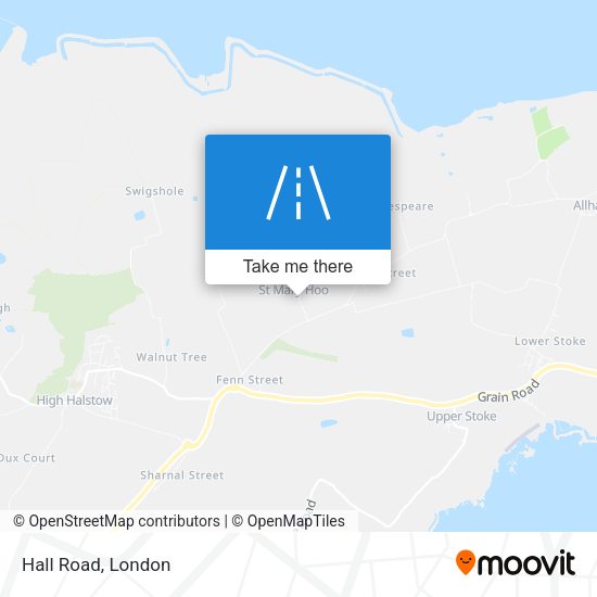 Hall Road map