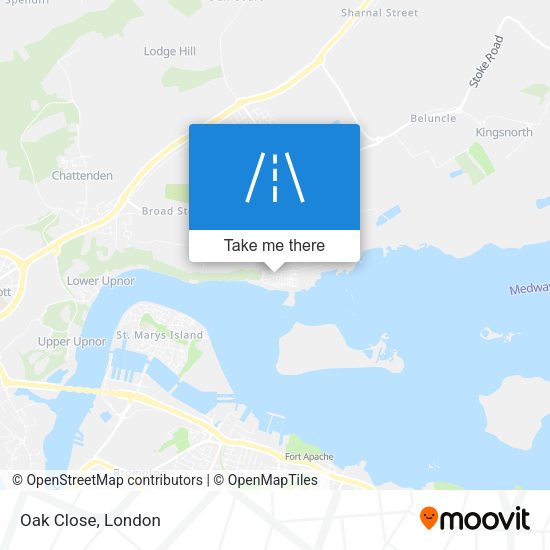 Oak Close map