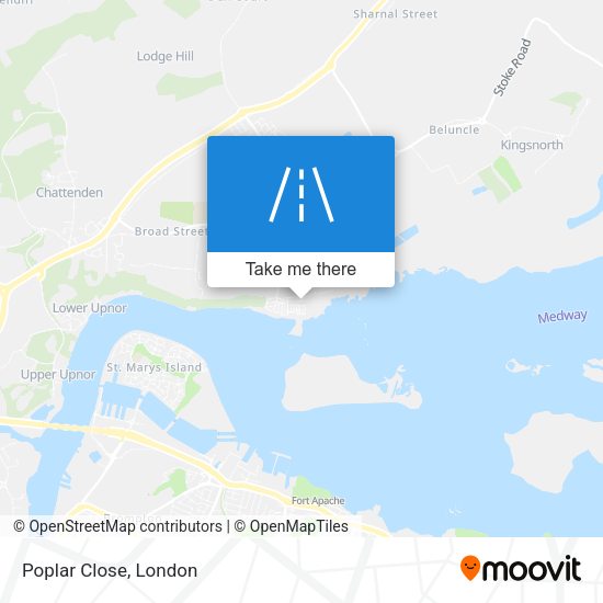 Poplar Close map