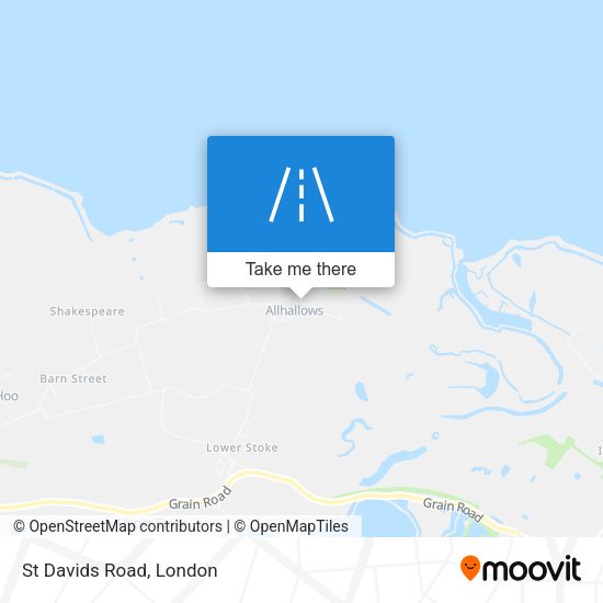 St Davids Road map