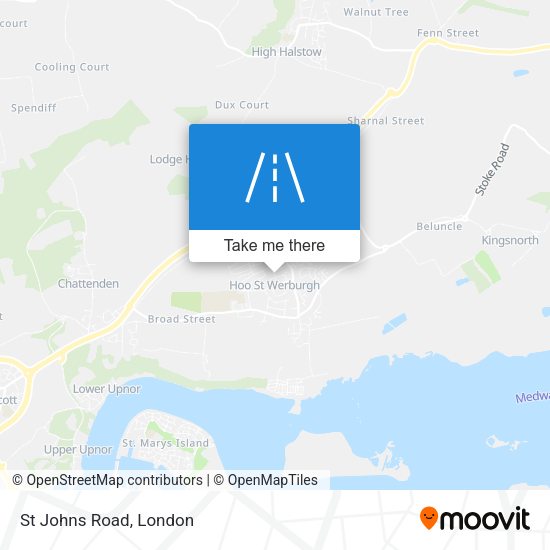 St Johns Road map