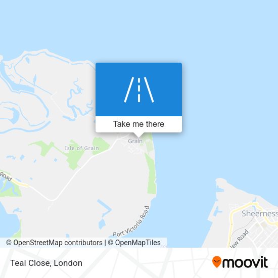 Teal Close map