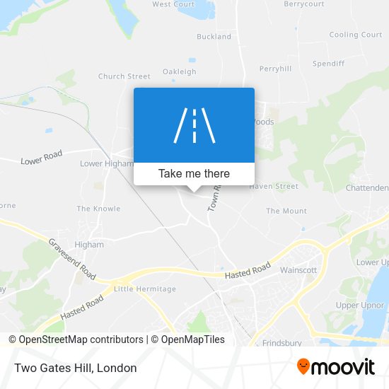 Two Gates Hill map