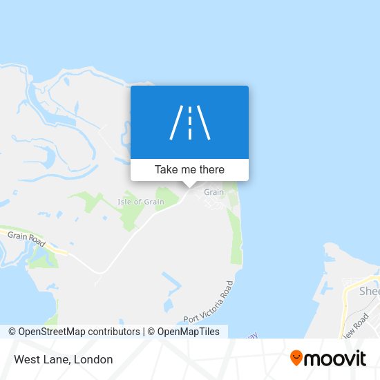 West Lane map