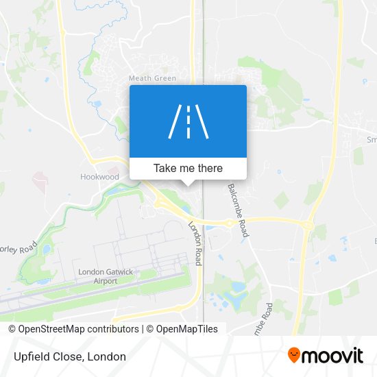 Upfield Close map