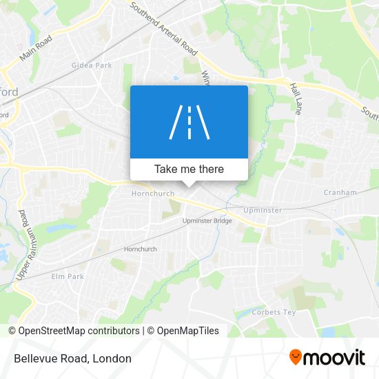Bellevue Road map