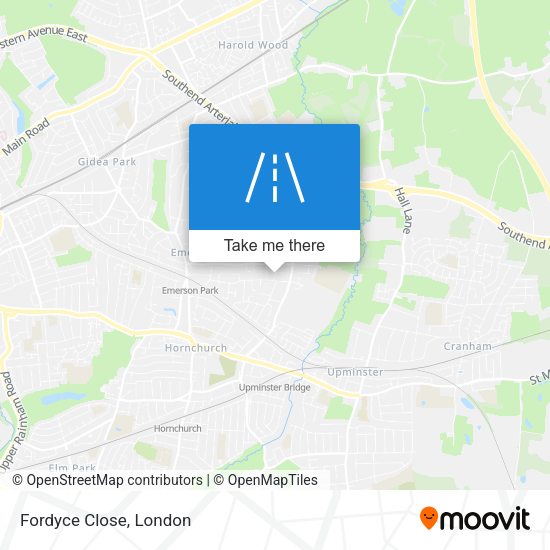 Fordyce Close map