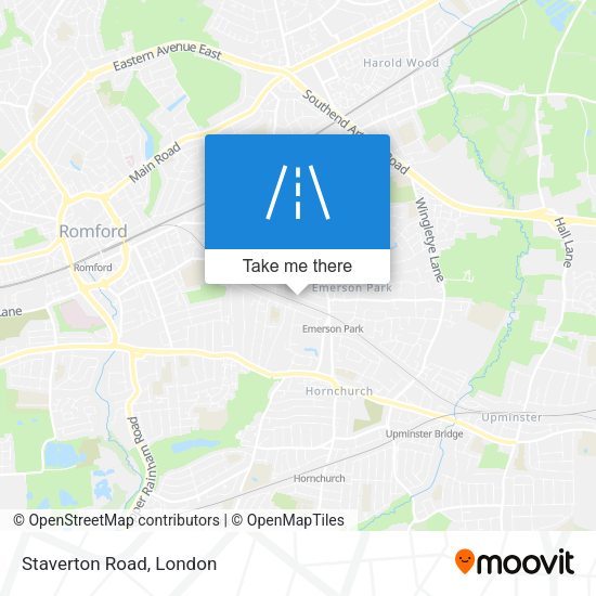 Staverton Road map