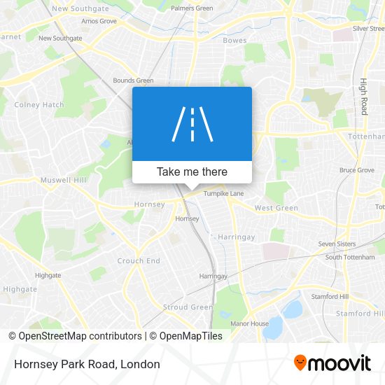 Hornsey Park Road map
