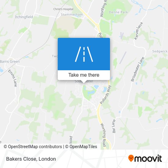 Bakers Close map