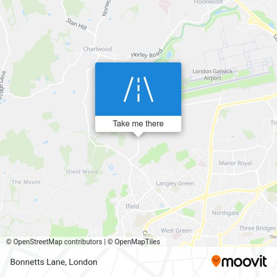 Bonnetts Lane map