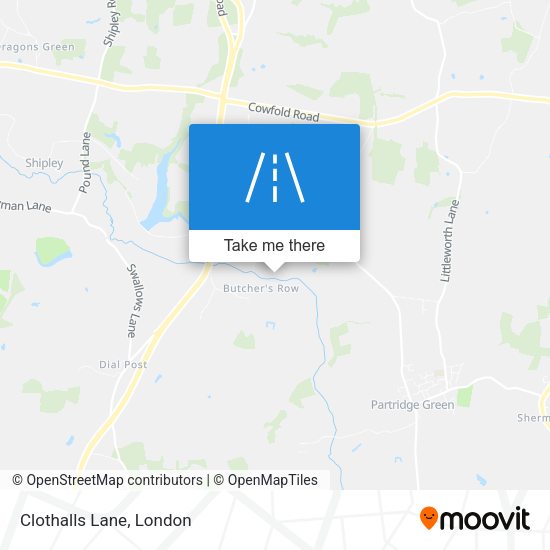 Clothalls Lane map