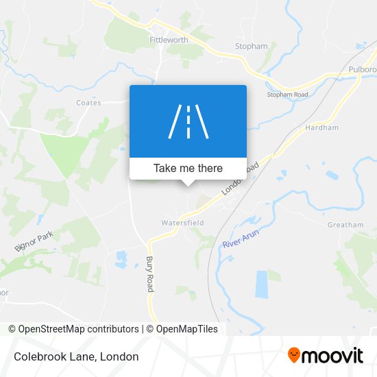 Colebrook Lane map