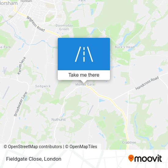 Fieldgate Close map