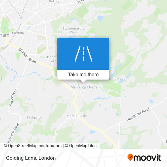 Golding Lane map