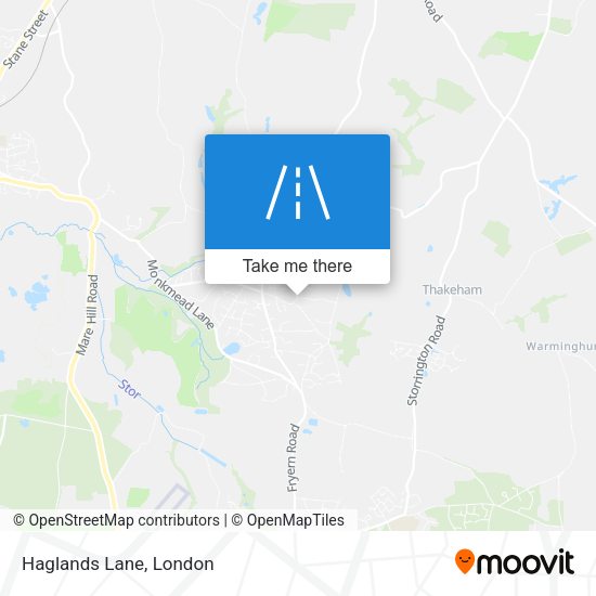 Haglands Lane map