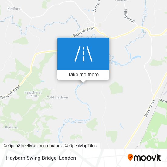 Haybarn Swing Bridge map