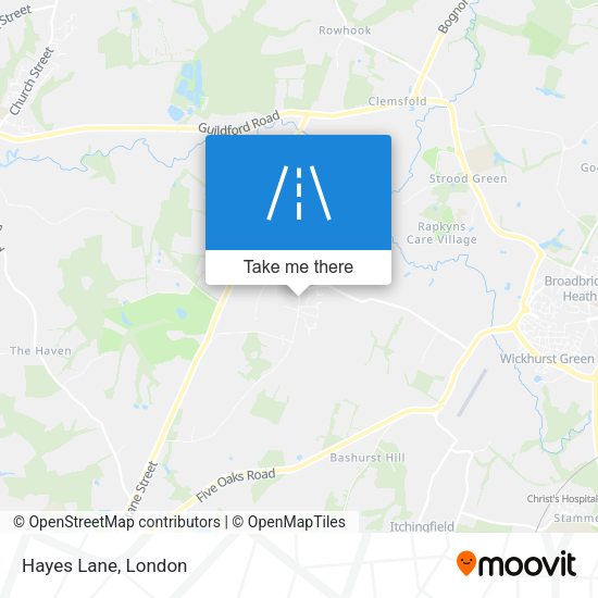 Hayes Lane map