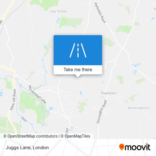 Juggs Lane map