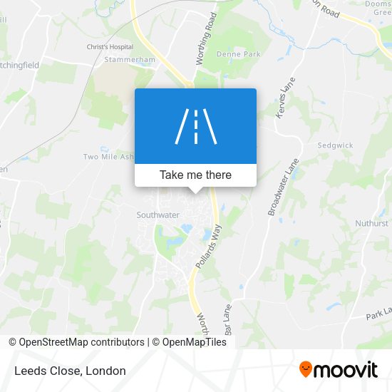 Leeds Close map