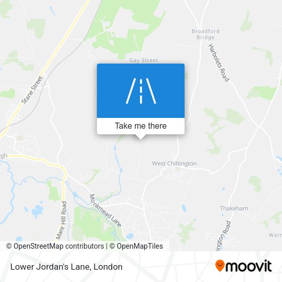Lower Jordan's Lane map