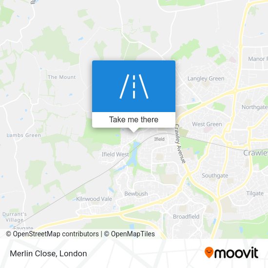 Merlin Close map