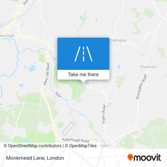 Monkmead Lane map
