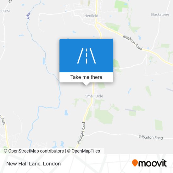 New Hall Lane map
