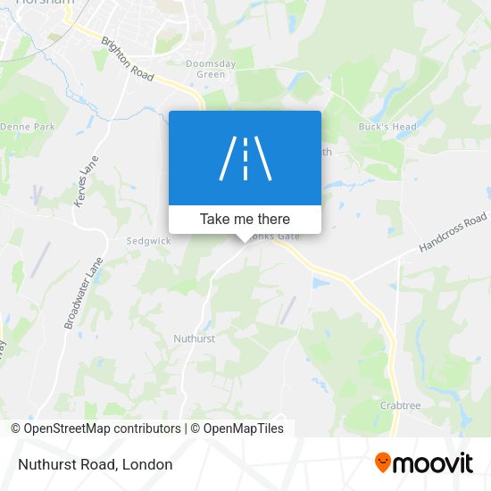 Nuthurst Road map