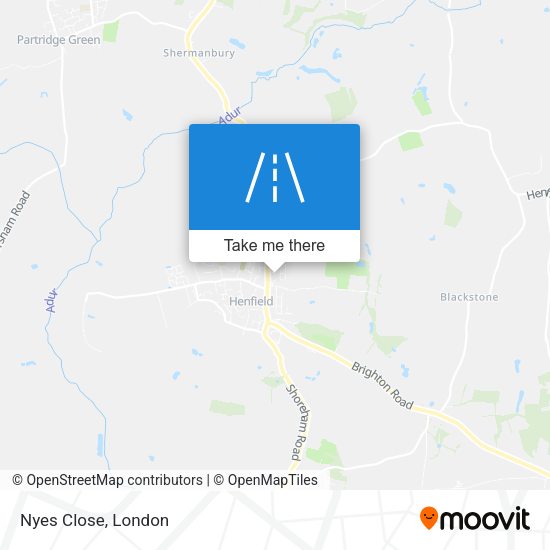 Nyes Close map