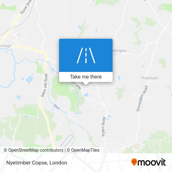 Nyetimber Copse map