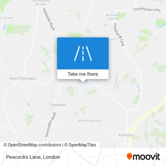 Peacocks Lane map