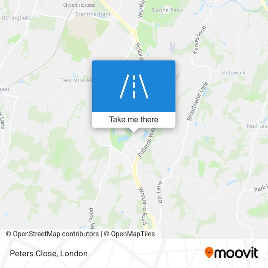 Peters Close map