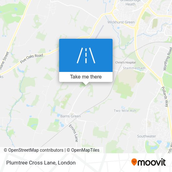 Plumtree Cross Lane map