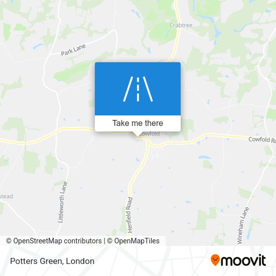 Potters Green map