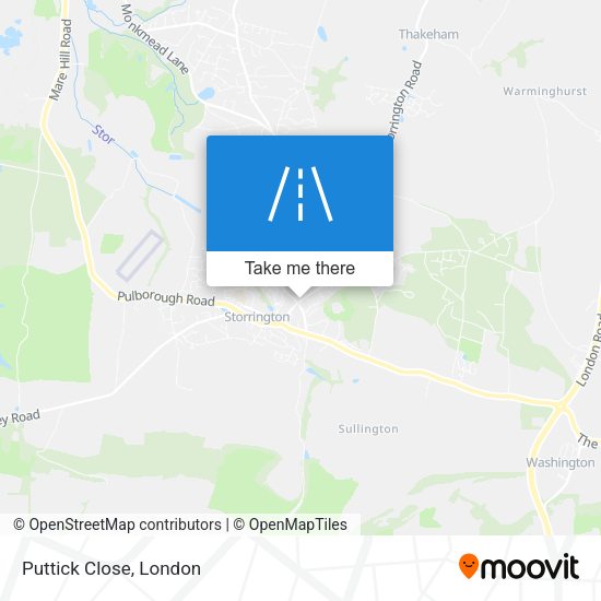 Puttick Close map