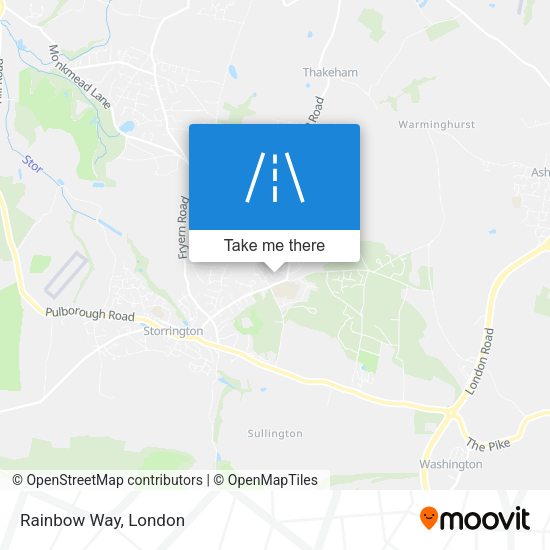 Rainbow Way map