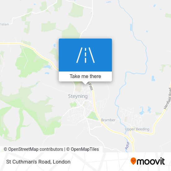 St Cuthman's Road map