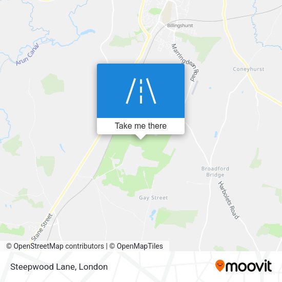 Steepwood Lane map