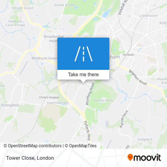 Tower Close map