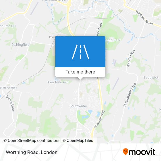 Worthing Road map