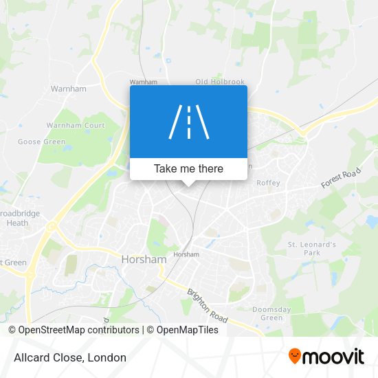 Allcard Close map