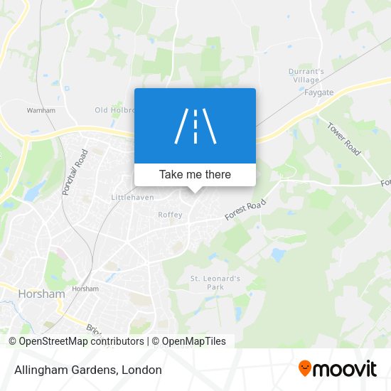 Allingham Gardens map