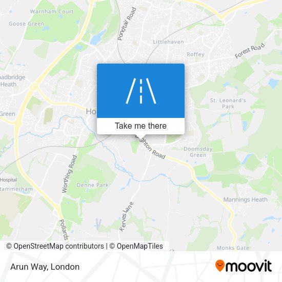 Arun Way map