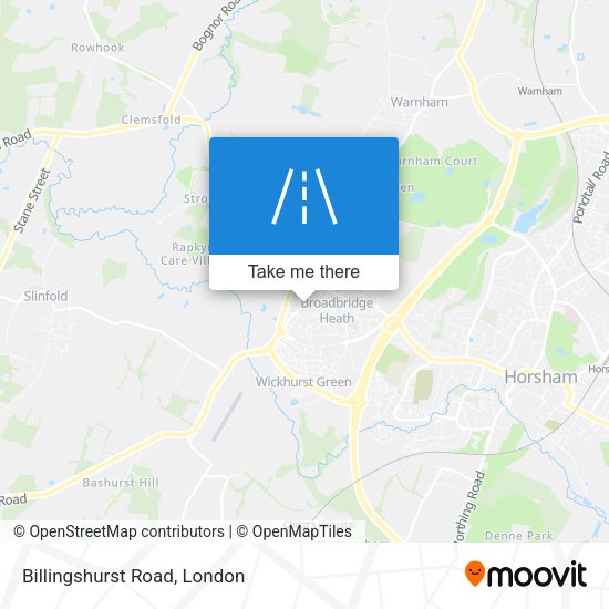 Billingshurst Road map