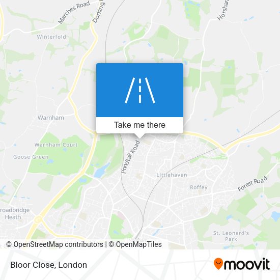 Bloor Close map