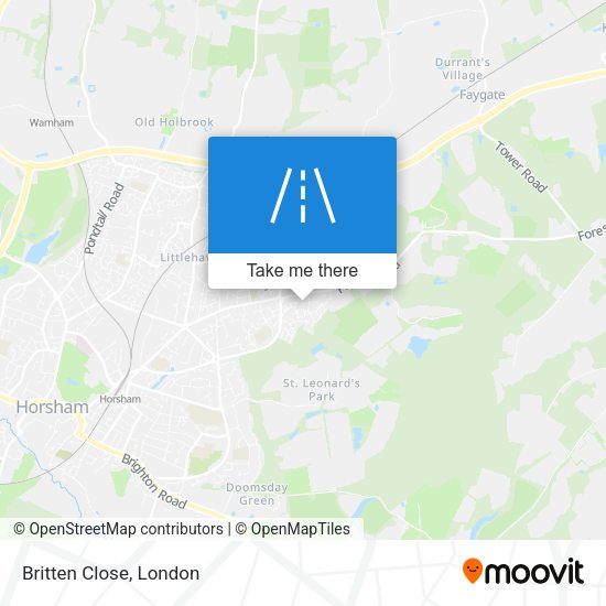 Britten Close map