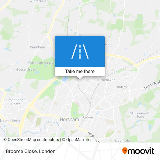 Broome Close map