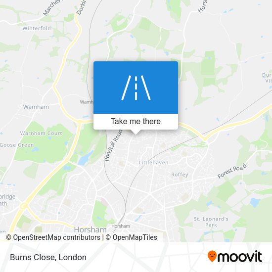 Burns Close map