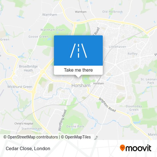 Cedar Close map